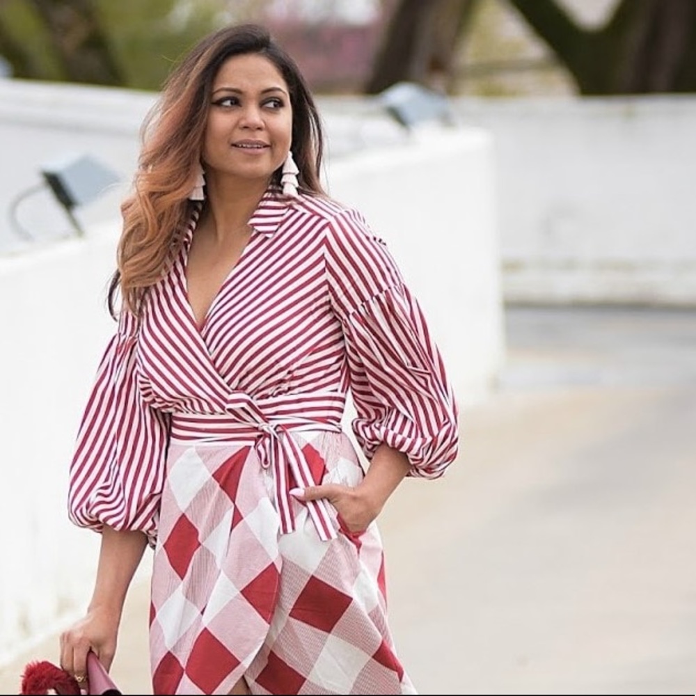 Red Plaid New York and Company Dress